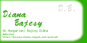 diana bajcsy business card